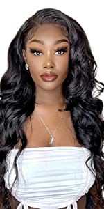 body wave lace front wigs human hair wig 