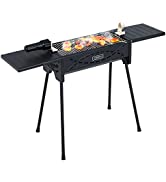 TANGZON 4-In-1 Outdoor Pizza Oven, 2-Layer Detachable Grill Oven and Multi-Fuel Fire Pit with Piz...