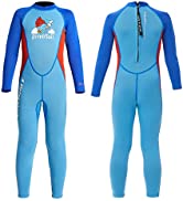 Joysummer Shorty Wetsuit Women Men - 1.5mm Neoprene Swimsuit, Front Zip Diving Suit Dive Skin Ras...