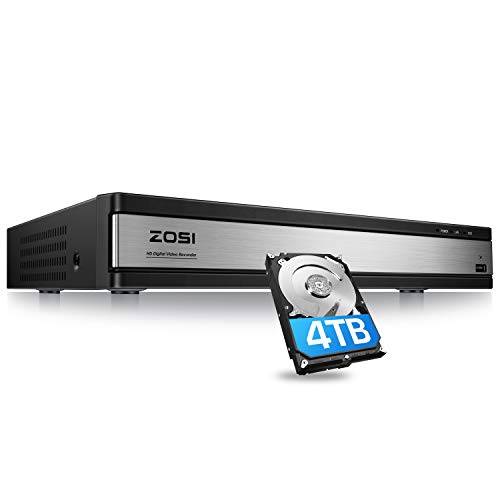 ZOSI H.265+ 16 Channel 1080P Video Security DVR Recorder with 4TB Hard Drive