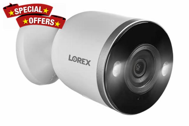 Lorex 2K Wireless Security Camera Outdoor Indoor WiFi with Spotlight and Color Night Vision