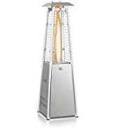 COSTWAY Outdoor Gas Patio Heater, 4KW Tabletop Portable Heater Burner with 2 Heat Settings, Flame...