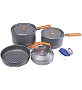 Fire-Maple Feast Heat Exchanger Set | Compact Camping Cookware Kit | Nested Design | Contain with...