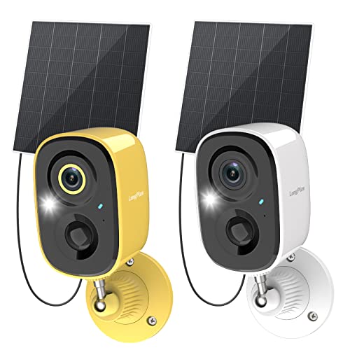 LongPlus 2 Set Solar Security Cameras Wireless Outdoor