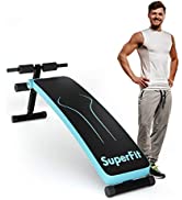 Maxmass Sit Up Bench, Adjustable Full Body Workout Machine with LCD Monitor, Folding Fitness Weig...