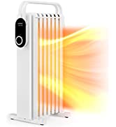 COSTWAY Oscillating Tower Heater, 2000W Portable PTC Ceramic Heaters with LED Display, Remote Con...