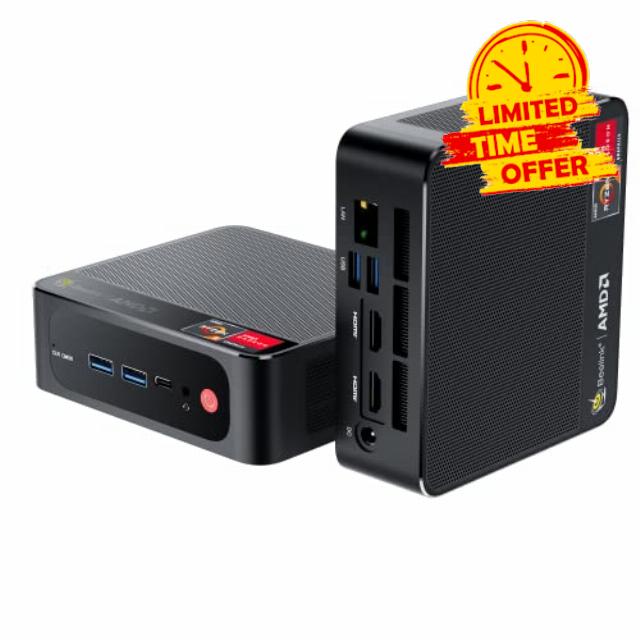 Beelink 6-Core AMD Ryzen 5 5600H Mini PC SER5 |32GB DDR4|500GB NVMe M.2 SSD|Triple Display 4K@60Hz Output