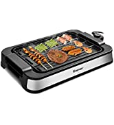 COSTWAY XL Electric Teppanyaki Table Grill, BBQ Griddle | Non-Stick Barbecue Hot Plate with Spatu...