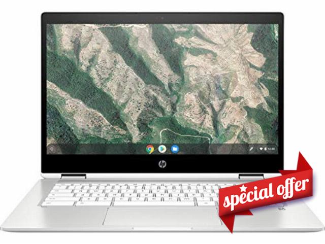 HP Chromebook x360 - 14b-ca0036nr 14" Touchscreen Intel Celeron N4000 1.1 GHz Intel UHD Graphics 600 4 GB RAM 32 GB eMMC Chrome OS BT Webcam Natural Silver (Renewed)