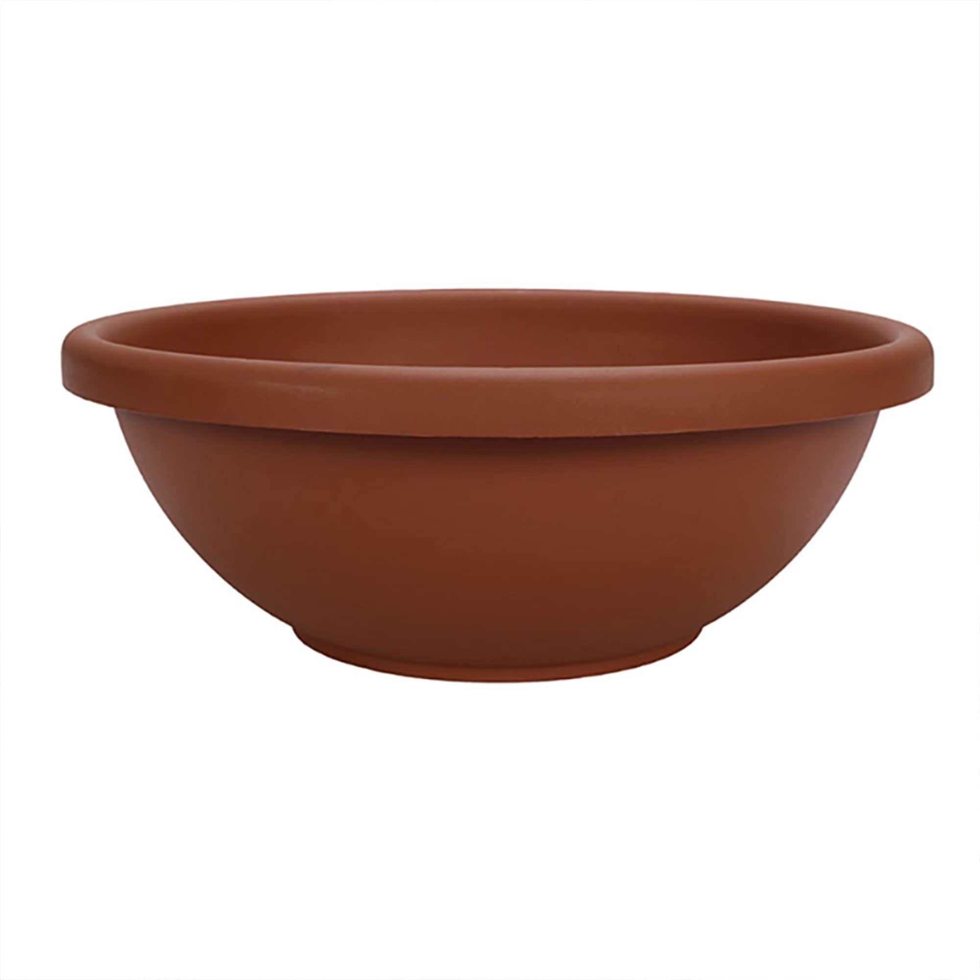 The HC Companies GAB22000E35 24 Inch Diameter Durable Plastic Resin Garden Bowl Planter Pot for Shallow Rooted Plants and Flowers
