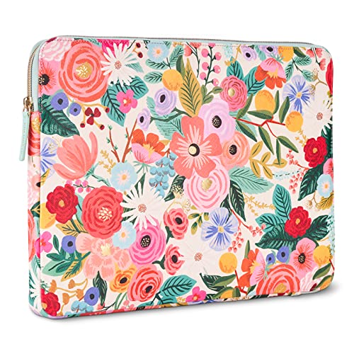Rifle Paper Co. Laptop Sleeve 15” - Laptop Carrying Case with Padded Exterior
