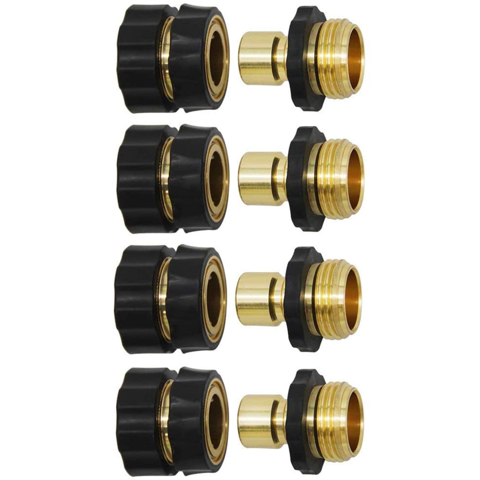 Twinkle Star 3/4 Inch Garden Hose Fitting Quick Connector Male and Female Set