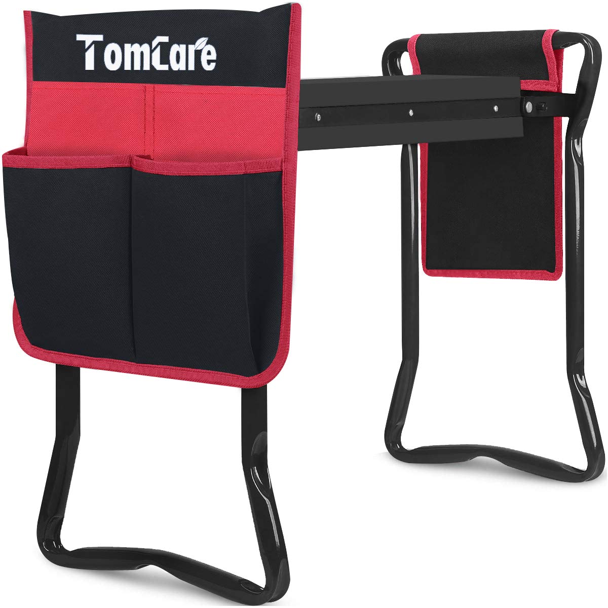 TomCare Garden Kneeler Seat Garden Bench Garden Stools Foldable Stool with Tool Bag Pouch EVA Foam Pad Outdoor Portable Kneeler Christmas Gardening Gifts for Women Men