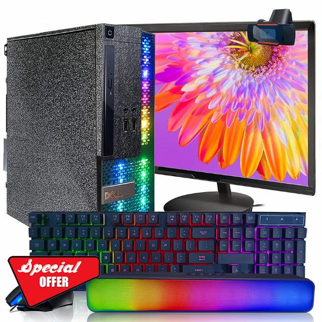 Dell PC Black Treasure Box RGB Desktop Quad Core I5 up to 3.6G