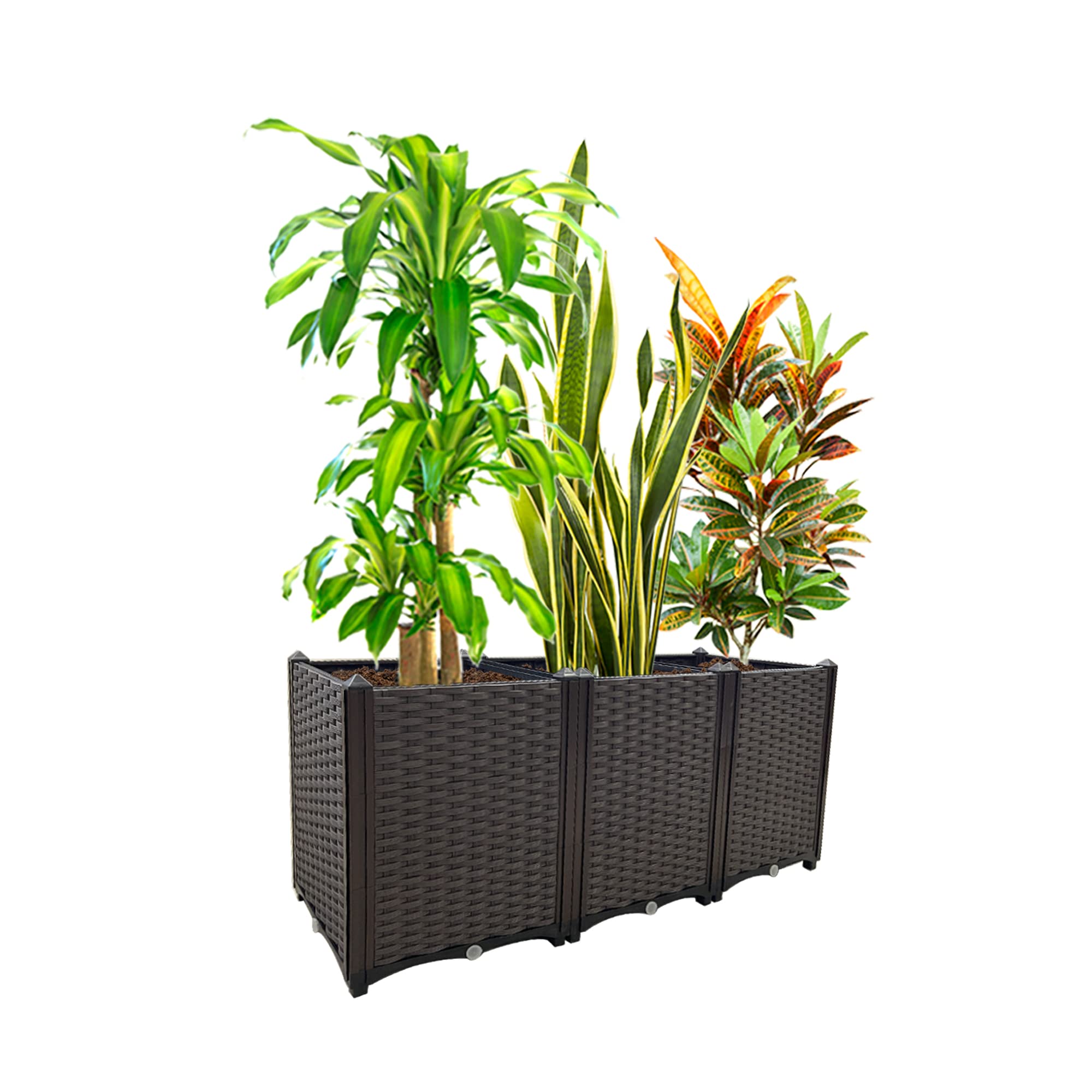 Raised Garden Bed Planter Box Planters for Outdoor Plants Elevated Garden Boxes Plant pots Perfect for Garden Patio Balcony Deck to Planting Flowers Vegetables Tomato and Herbs TDDSS.