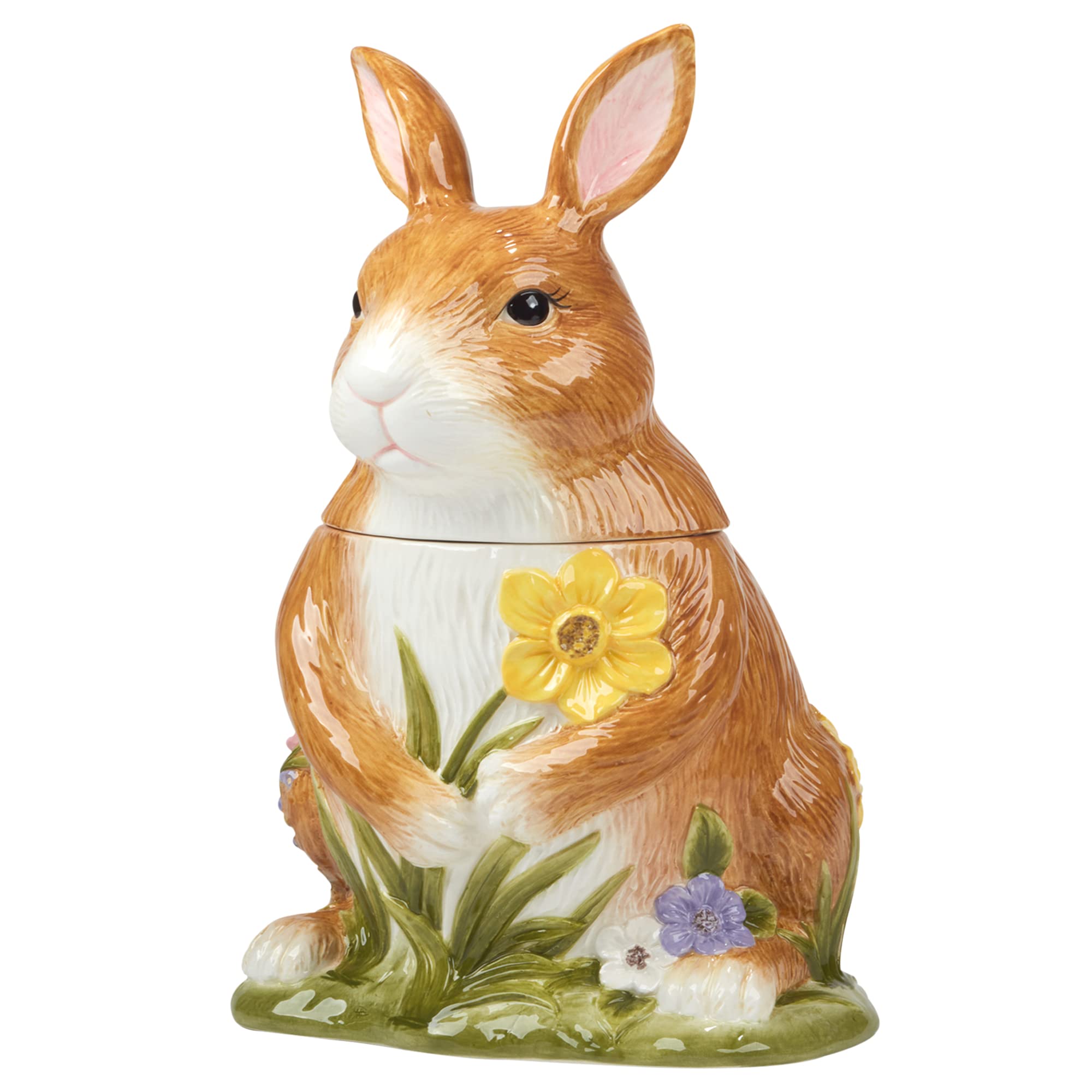 Certified International Easter Garden 3-D Bunny Cookie Jar