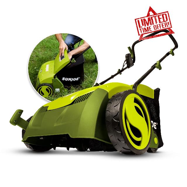 Sun Joe AJ801E 12-Amp 13-Inch Electric Dethatcher and Scarifier w/Removeable 8-Gallon Collection Bag