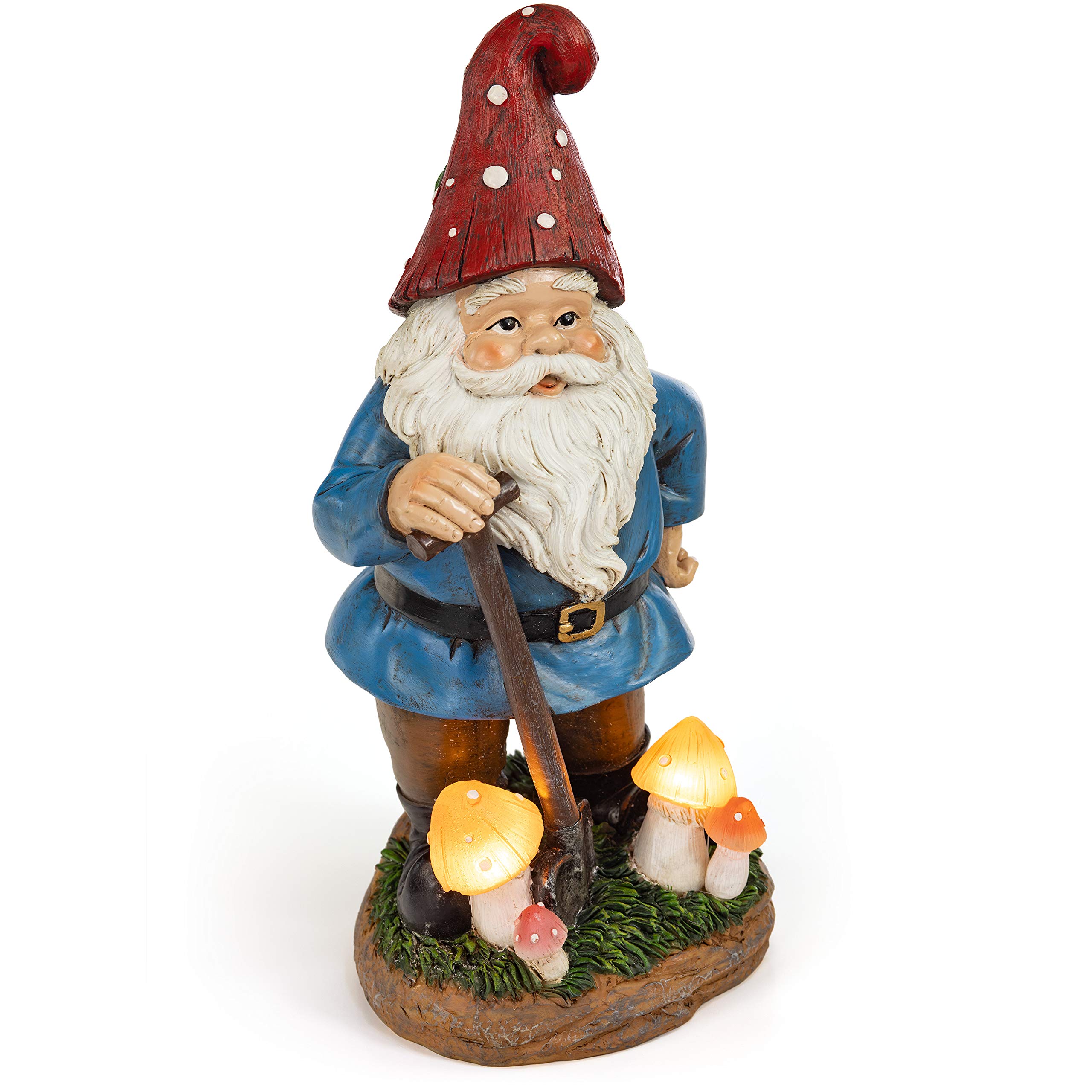 VP Home Mystic Mushroom Gnome Solar Powered LED Outdoor Decor Garden Light