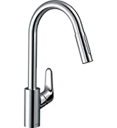hansgrohe Talis M54 Kitchen Tap 270 with pull-out spout, single spray mode matt black