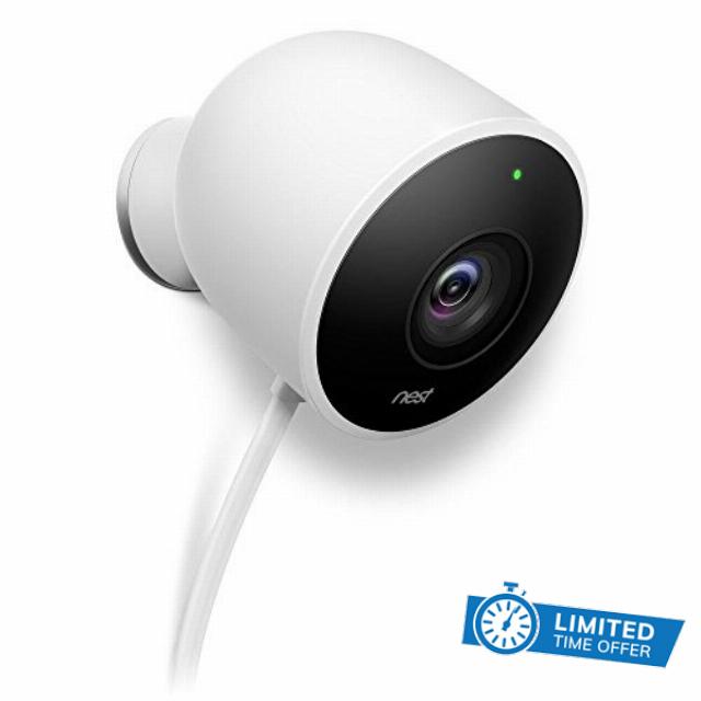 Nest Cam Outdoor Security Camera w/ Accessories - White (Renewed)