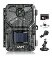Wildlife Camera Wifi 4K 30MP,EZETAI Bluetooth Trail Game Camera with Night Vision Motion Activate...