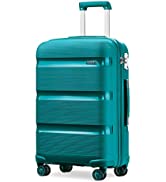 Kono Hard Shell 28 inch Large Check in Luggage in TSA Lock 4 Wheeled Spinner Polypropylene Suitca...