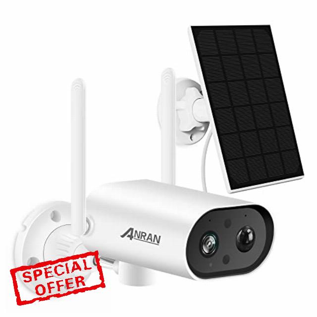 ANRAN Security Cameras Wireless Outdoor with PR 180°
