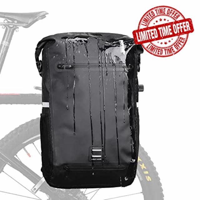 Rhinowalk Bike Pannier Bag Waterproof 22L Bicycle Rear Rack Trunk Bag for Cycling Bicycling Traveling Riding