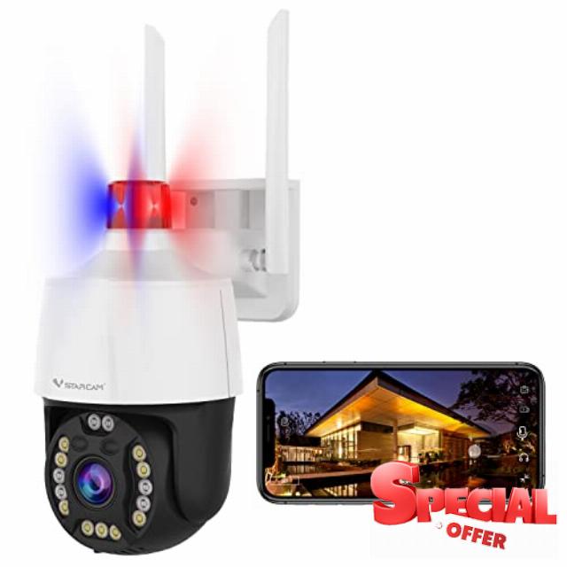 VSTARCAM 3MP PTZ WiFi Security Camera Outdoor Wired Color Night Vision