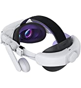 KIWI design Head Strap with Headphones Compatible with Quest 2 Accessories, On-Ear Audio Head Str...