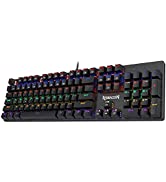 Redragon K582 SURARA Mechanical Gaming Keyboard with 104 Keys Anti-Ghosting, Programmable Wired K...