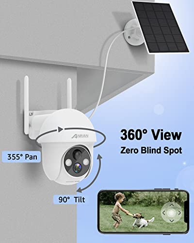 2K Solar Outdoor Camera with 360° View