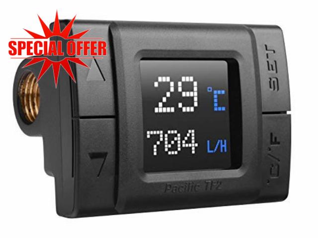 Thermaltake Pacific TF2 G1/4 Copper Core Construction TT RGB Plus Software Monitoring Celsius/Fahrenheit Temperature and Flow Indicator CL-W275-CU00SW-A