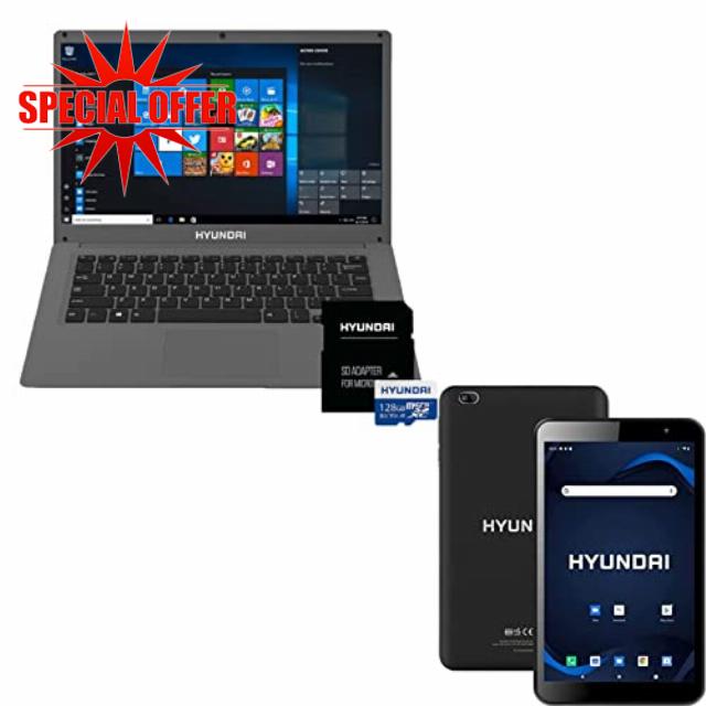 HYUNDAI [New 14" Inch Laptop | High Performance Business and Student Laptop 8 Inch Tablet