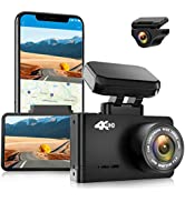 WOLFBOX G850 4K Mirror Dash Cam: 12'' Rear View Car Camera, HD Front(2160P) Dashcam, Dual Video R...