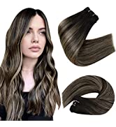 Easyouth Fish Wire Extensions Balayage Brown to Honey Blonde Human Wire Hair Extensions Balayage ...