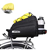 Rhinowalk Bike Pannier Bag 7L Waterproof Bicycle Rear Rack Bag With Shoulder Strap for Touring Cy...