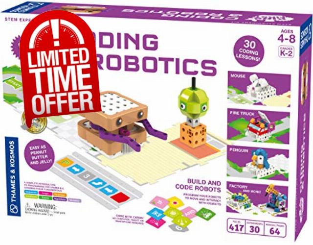 Thames & Kosmos | 567012 | Coding & Robotics | Stem Experiment Kit | 30 Coding Experiments | Build and Code Robots | Ages 4-8