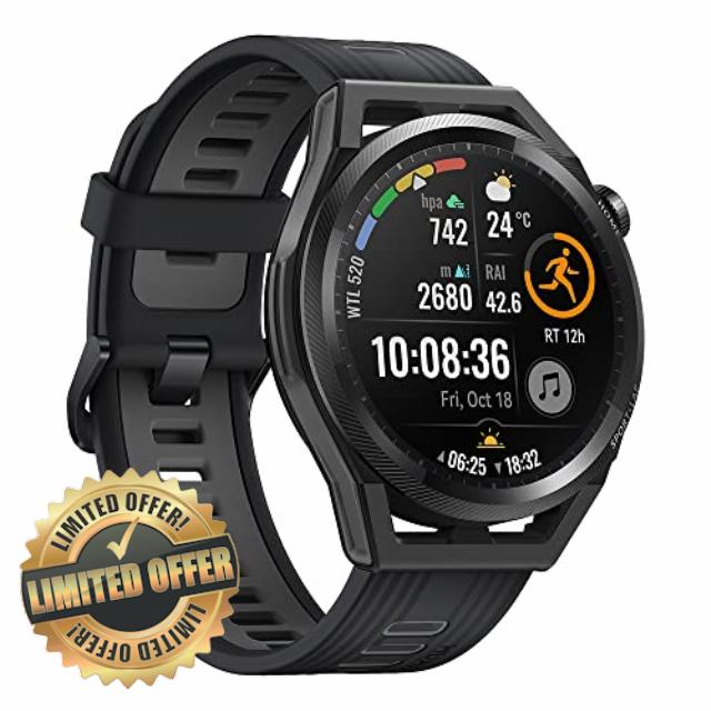Huawei Watch GT Runner - Smartwatch with Scientific Running Program and Running Coach - Lightweight and Comfortable Sport Watch with up to 2 Weeks Battery Life - 46mm Black