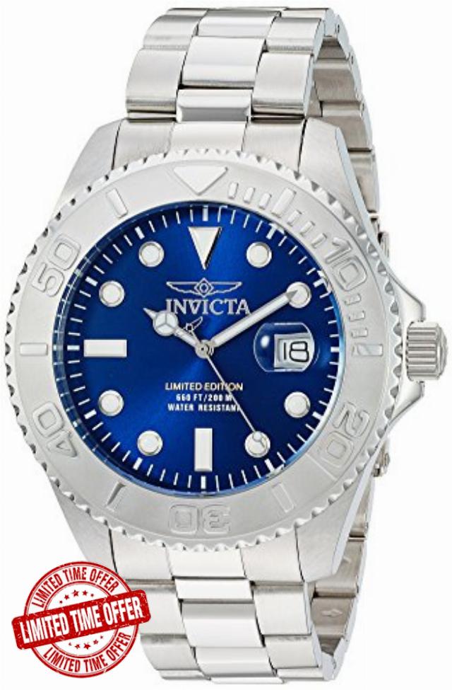 Invicta Men's Analog Quartz Watch with Stainless Steel Strap 24623