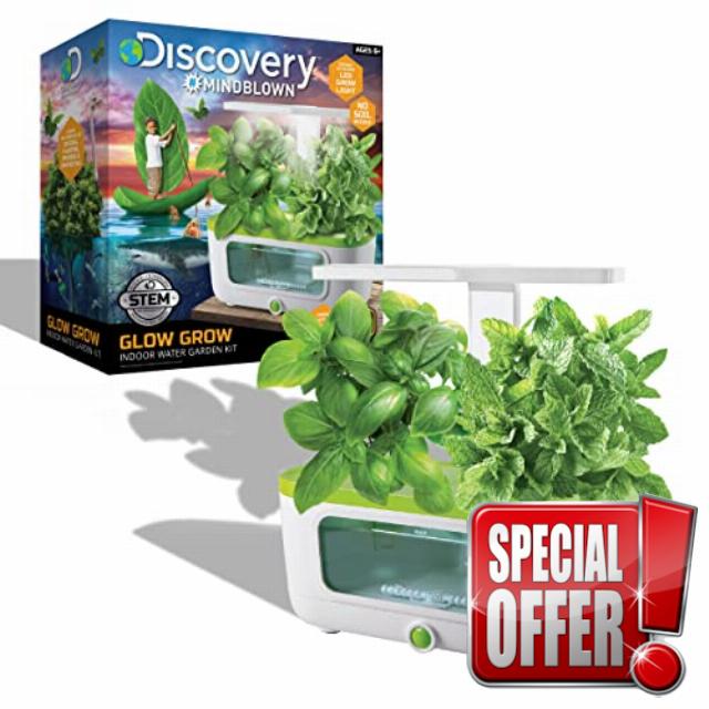 Discovery #MINDBLOWN Indoor Water Herb Garden Kit with LED Grow Light