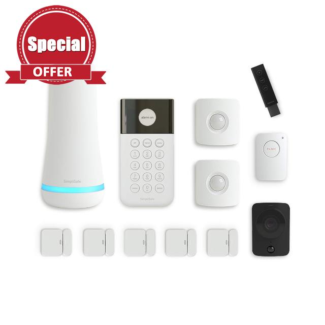 SimpliSafe 12 Piece Wireless Home Security System w/HD Camera - Optional 24/7 Professional Monitoring - No Contract - Compatible with Alexa and Google Assistant