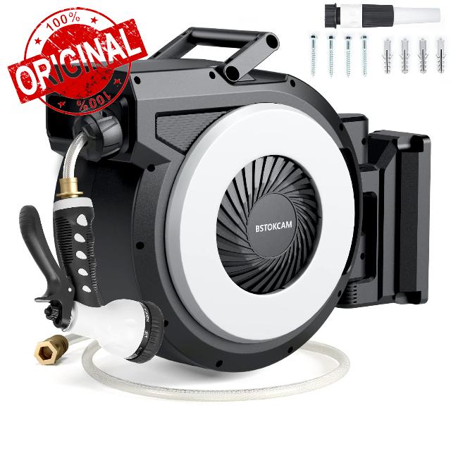 Heavy Duty Retractable Garden Hose Reel by BSTOKCAM