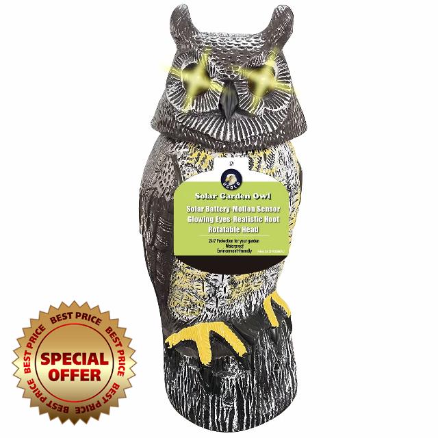 Ugold Solar Powered Owl with Detection