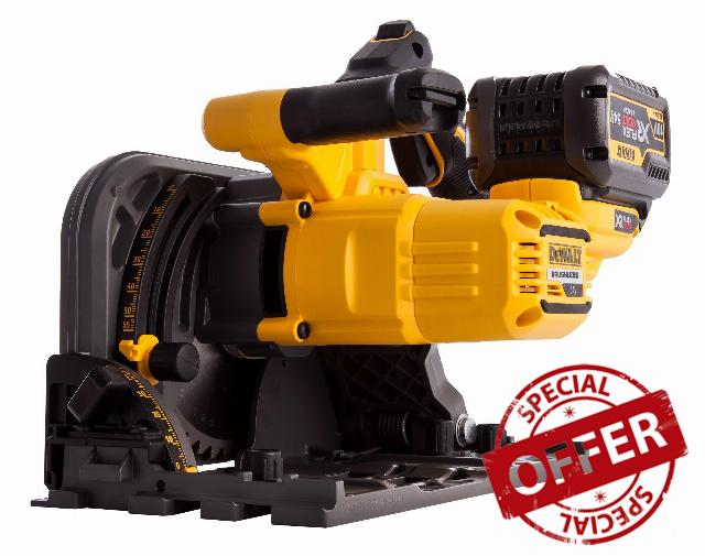 DEWALT DCS520T2-GB XR Flex Volt Cordless Brushless Plunge Saw with 2 DCB546 Batteries