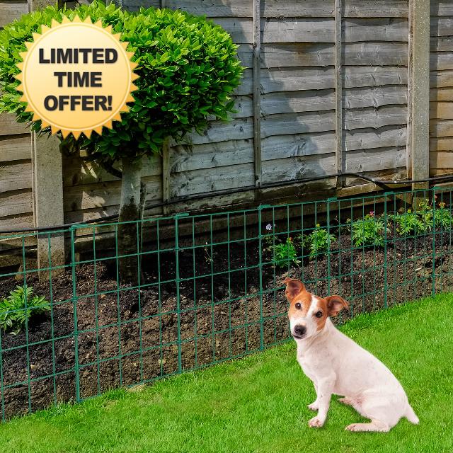 OUSHENG 20ft Green Garden Fence for Dog Pet
