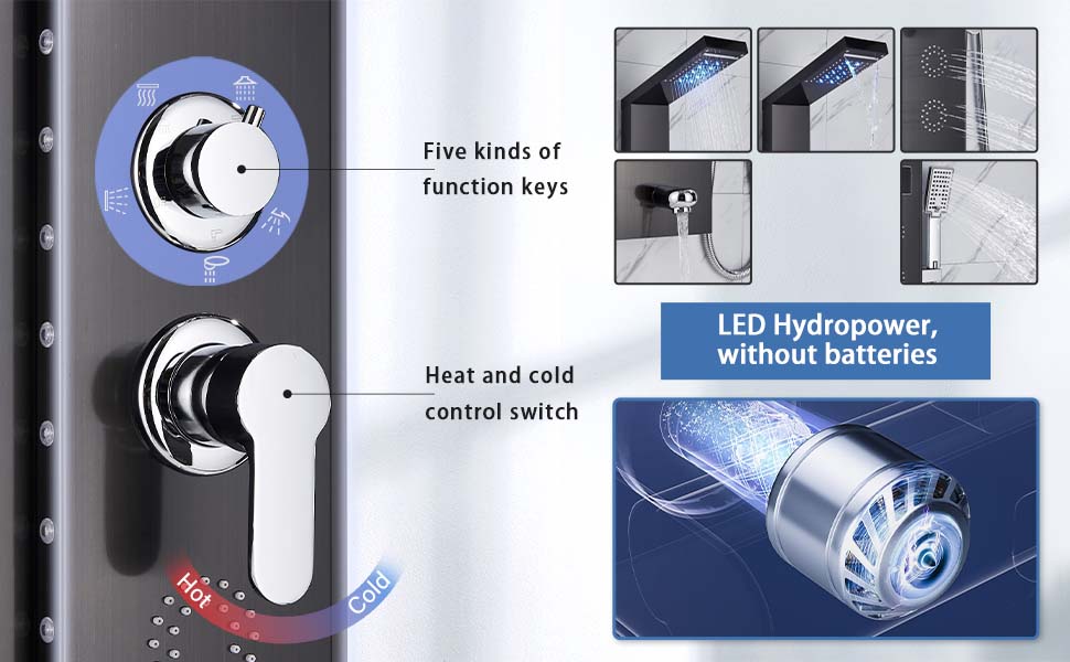 shower panel tower system