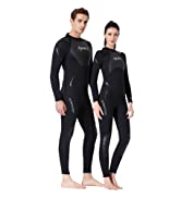 Joysummer Full Wetsuit for Men Women Youth, 3mm Neoprene Diving Suits Thermal Stretch UV Protecti...