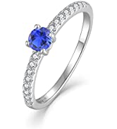 JO WISDOM Women Ring,925 Sterling Silver Stackable Ring with 3A Cubic Zirconia,Jewellery for Women