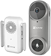 EZVIZ 2K Wireless Wi-Fi Video Doorbell Camera with Chime, AI Human PIR Detection, 4-Month Battery...